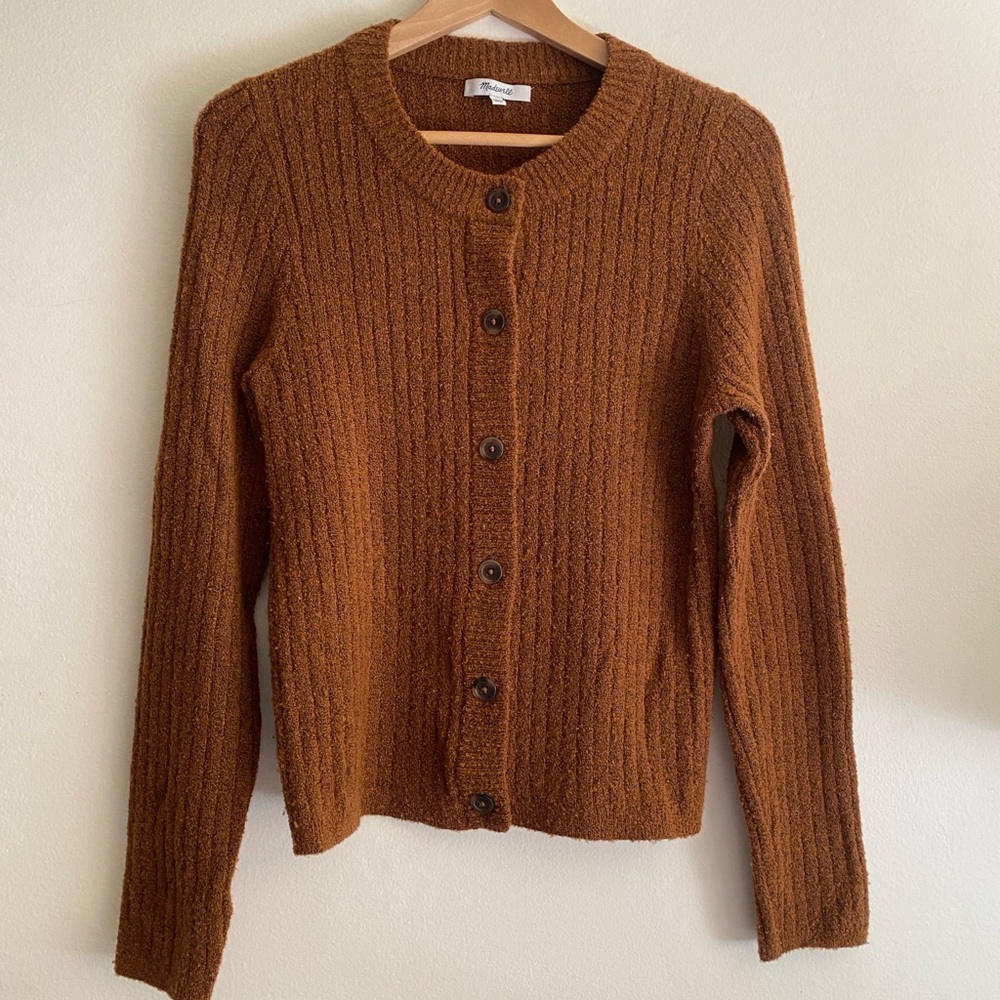Madewell Cozy Brown Boucle Sweater
